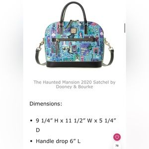 NWT Dooney and Bourke x Disney Haunted mansion Satchel